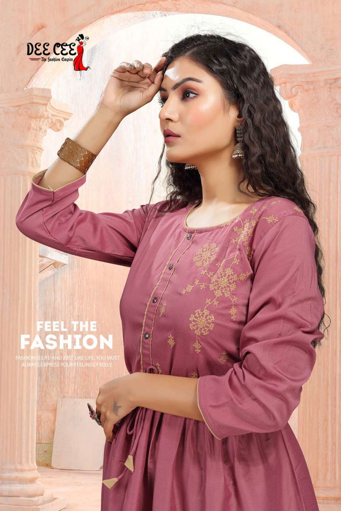 Dee Cee Monaco Fancy Party Wear Designer Heavy Chinon Kurti Collection